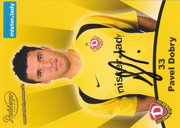Pavel Dobry Dynamo Dresden 2007/08 Podpisova karta autogram