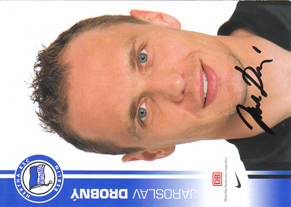 Jaroslav Drobny Hertha Berlin 2007/08 Podpisova karta autogram