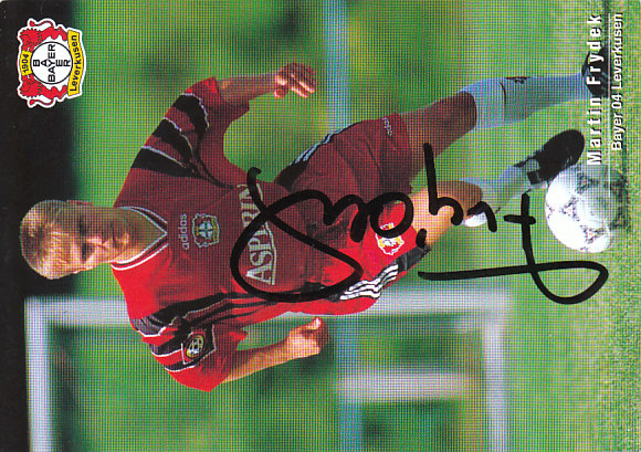 Martin Frydek Bayer 04 Leverkusen 1997/98 Podpisova karta autogram