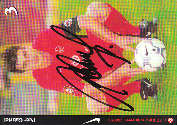 Petr Gabriel 1. FC Kaiserslautern 2000/01 Podpisova karta autogram