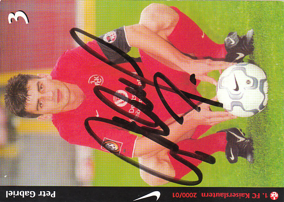 Petr Gabriel 1. FC Kaiserslautern 2000/01 Podpisova karta autogram