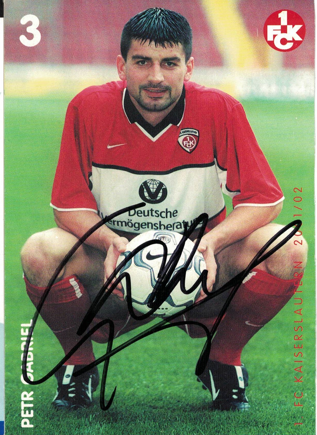 Petr Gabriel 1. FC Kaiserslautern 2001/02 Podpisova karta autogram