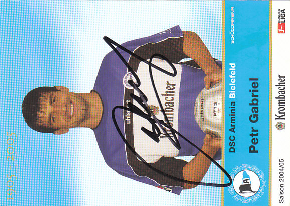 Petr Gabriel Arminia Bielefeld 2004/05 Podpisova karta autogram