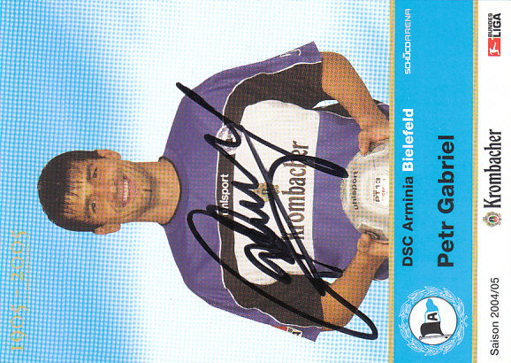 Petr Gabriel Arminia Bielefeld 2004/05 Podpisova karta autogram