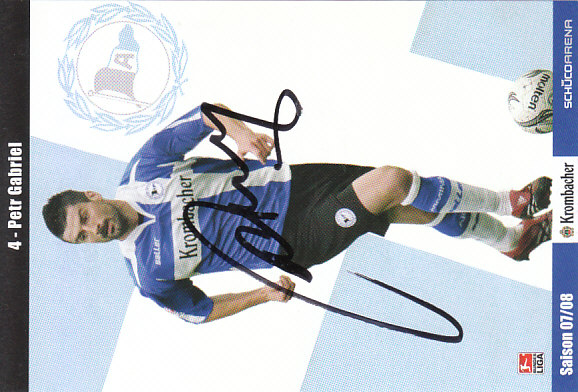 Petr Gabriel Arminia Bielefeld 2007/08 Podpisova karta autogram