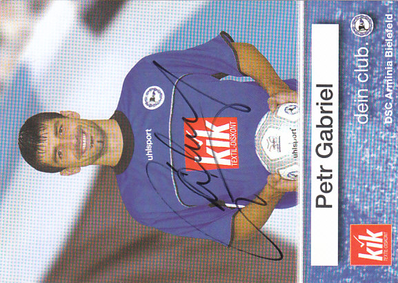 Petr Gabriel Arminia Bielefeld 2003/04 Podpisova karta autogram
