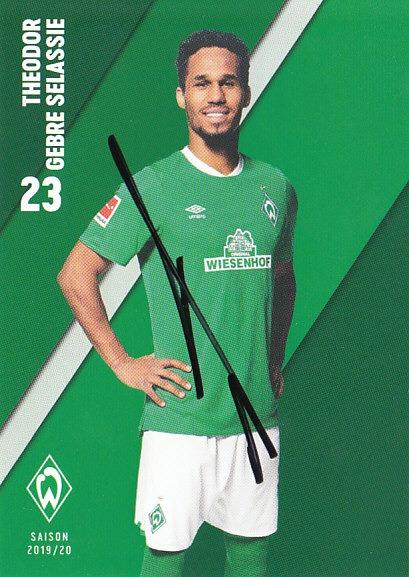 Theodor Gebre Selassie Werder Bremen 2019/20 Podpisova karta autogram