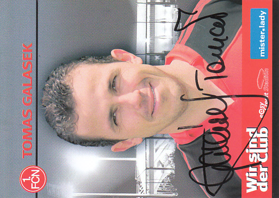 Tomas Galasek 1. FC Nurnberg 2006/07 Podpisova karta autogram