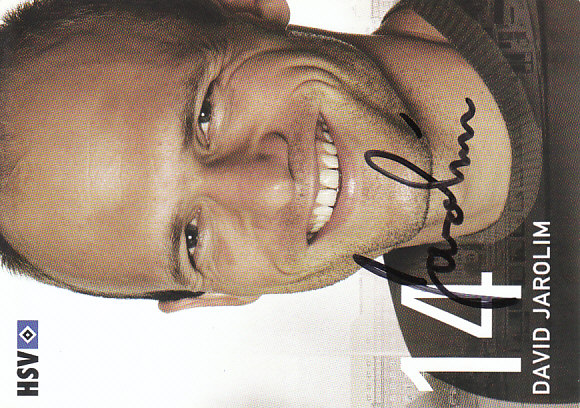 David Jarolim Hamburger SV 2008/09 Podpisova karta autogram