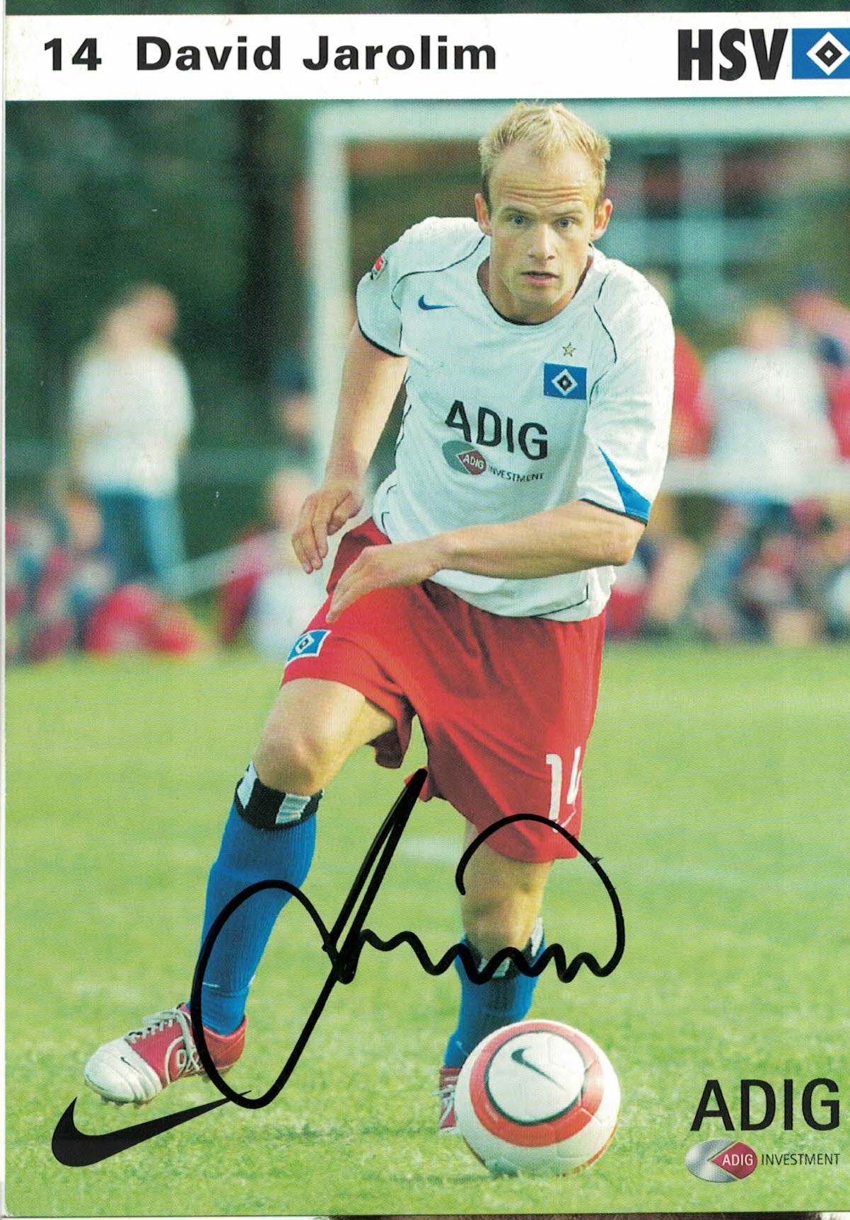 David Jarolim Hamburger SV 2004/05 Podpisova karta autogram