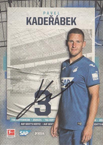 Pavel Kaderabek TSG 1899 Hoffenheim 2020/21 Podpisova karta autogram