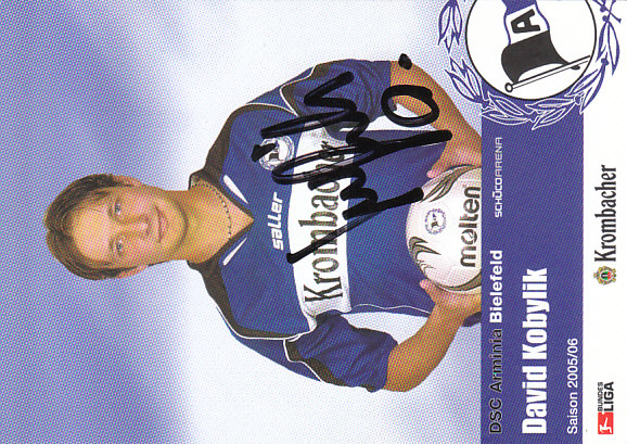 David Kobylik Arminia Bielefeld 2005/06 Podpisova karta autogram