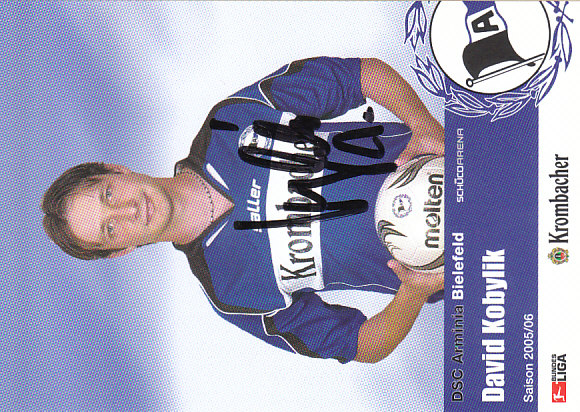 David Kobylik Arminia Bielefeld 2005/06 Podpisova karta autogram