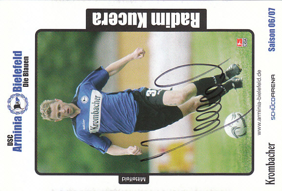 Radim Kucera Arminia Bielefeld 2006/07 Podpisova karta autogram