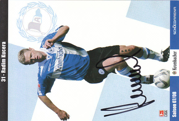 Radim Kucera Arminia Bielefeld 2007/08 Podpisova karta autogram