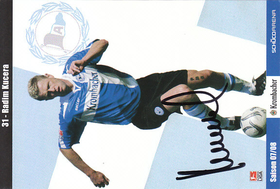 Radim Kucera Arminia Bielefeld 2007/08 Podpisova karta autogram