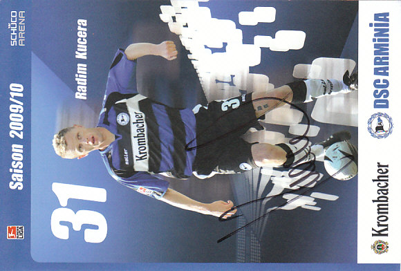 Radim Kucera Arminia Bielefeld 2009/10 Podpisova karta autogram