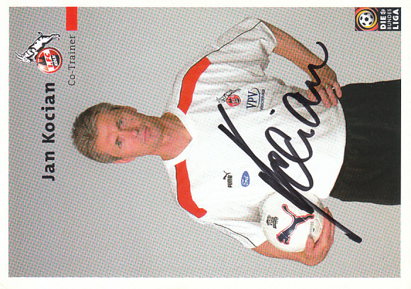 Jan Kocian 1.FC Koln 2001/02 Podpisova karta autogram