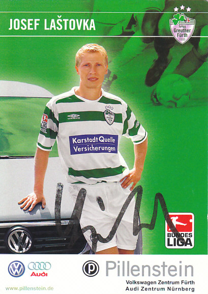 Josef Lastovka Greuther Furth 2005/06 Podpisova karta autogram