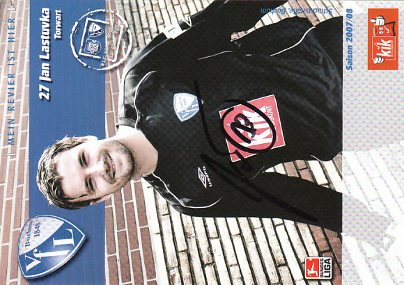 Jan Lastuvka VfL Bochum 2007/08 Podpisova karta autogram