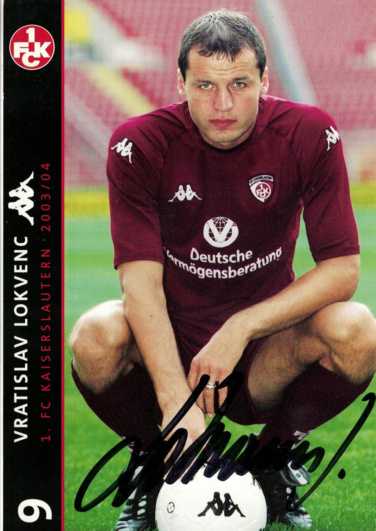 Vratislav Lokvenc 1. FC Kaiserslautern 2003/04 Podpisova karta autogram