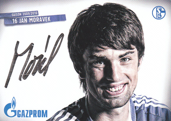 Jan Moravek Schalke 04 2009/10 Podpisova karta autogram