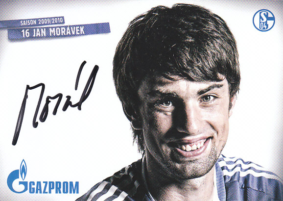 Jan Moravek Schalke 04 2009/10 Podpisova karta autogram