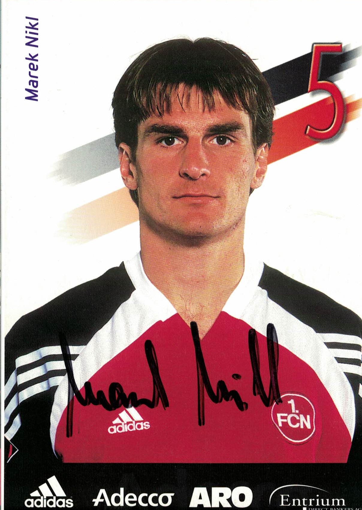 Marek Nikl 1. FC Nurnberg 2001/02 Podpisova karta autogram