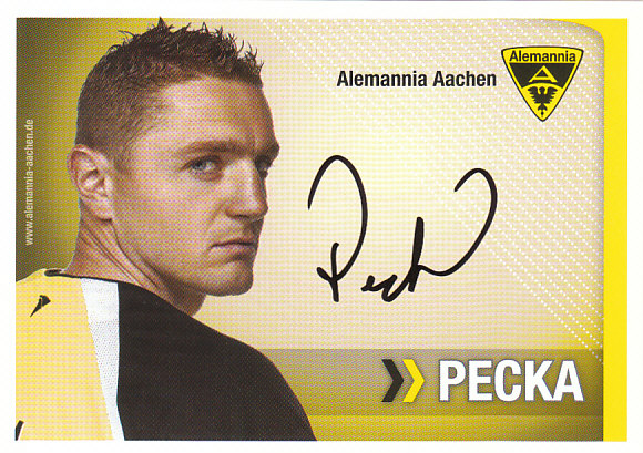 Lubos Pecka Alemannia Aachen 2007/08 Podpisova karta autogram