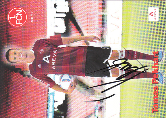 Tomas Pekhart 1. FC Nurnberg 2011/12 Podpisova karta autogram