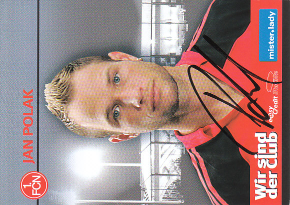 Jan Polak 1. FC Nurnberg 2006/07 Podpisova karta autogram
