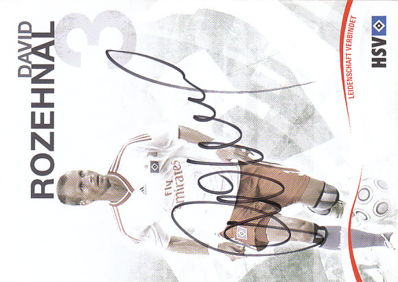 David Rozehnal Hamburger SV 2009/10 Podpisova karta autogram