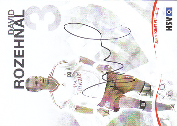 David Rozehnal Hamburger SV 2009/10 Podpisova karta autogram