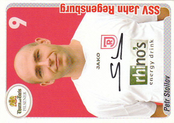 Petr Stoilov SSV Jahn Regensburg 2007/08 Podpisova karta autogram