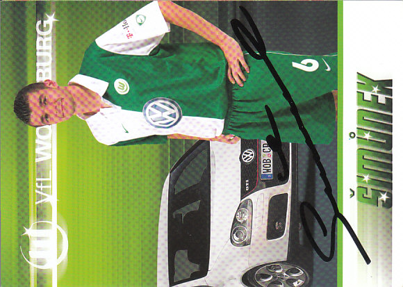 Jan Simunek VfL Wolfsburg 2007/08 Podpisova karta autogram