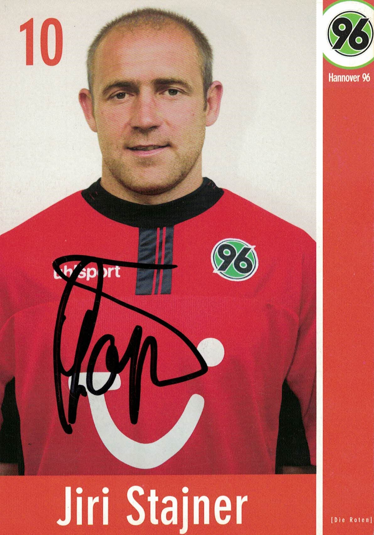 Jiri Stajner Hannover 96 2002/03 Podpisova karta autogram