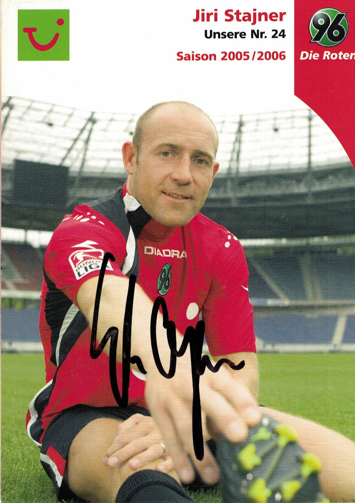 Jiri Stajner Hannover 96 2005/06 Podpisova karta autogram