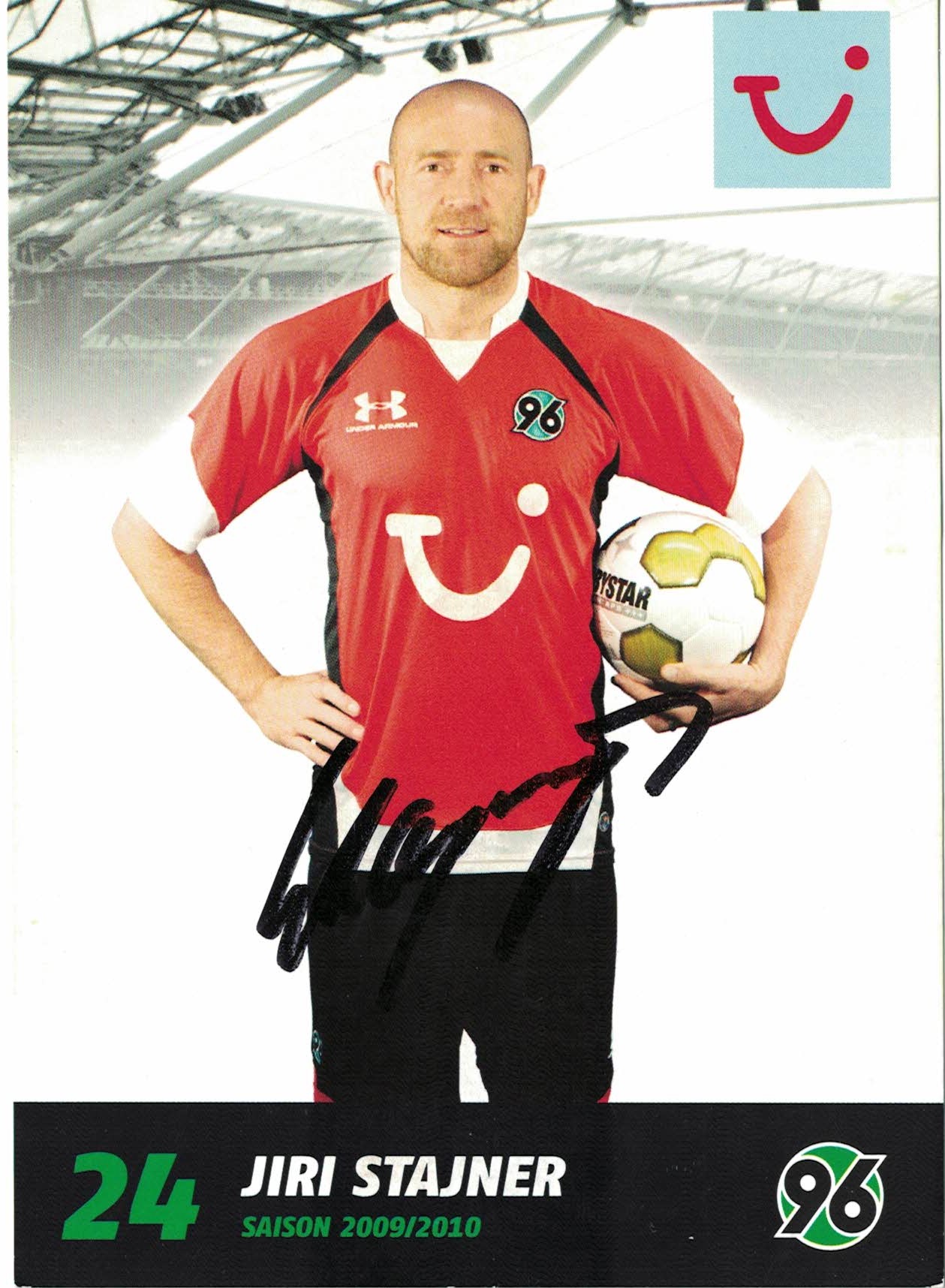 Jiri Stajner Hannover 96 2009/10 Podpisova karta autogram