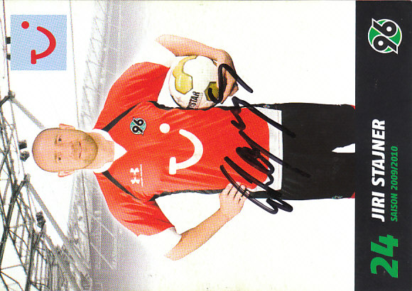 Jiri Stajner Hannover 96 2009/10 Podpisova karta autogram
