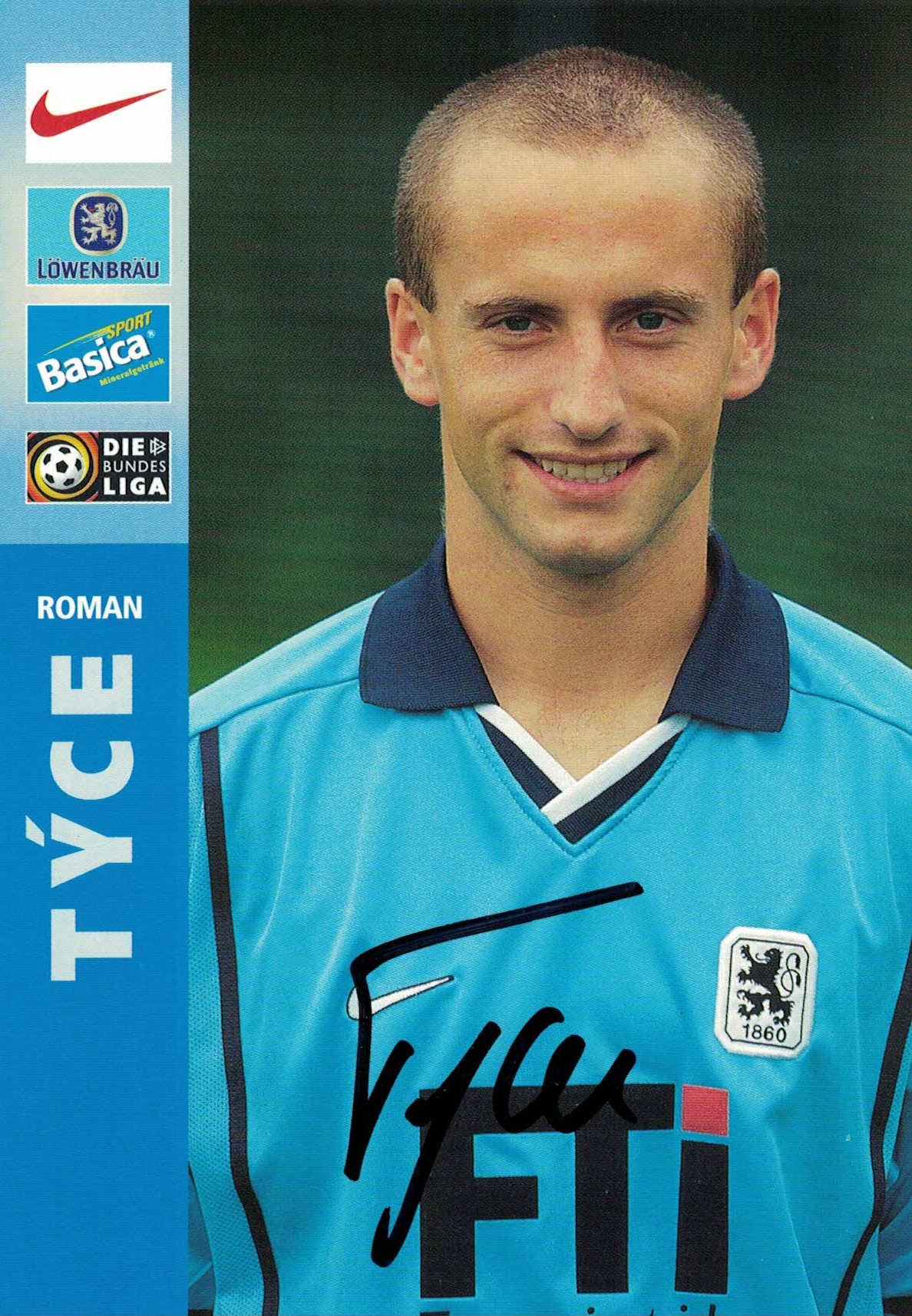 Roman Tyce TSV 1860 Munchen 1999/00 Podpisova karta autogram