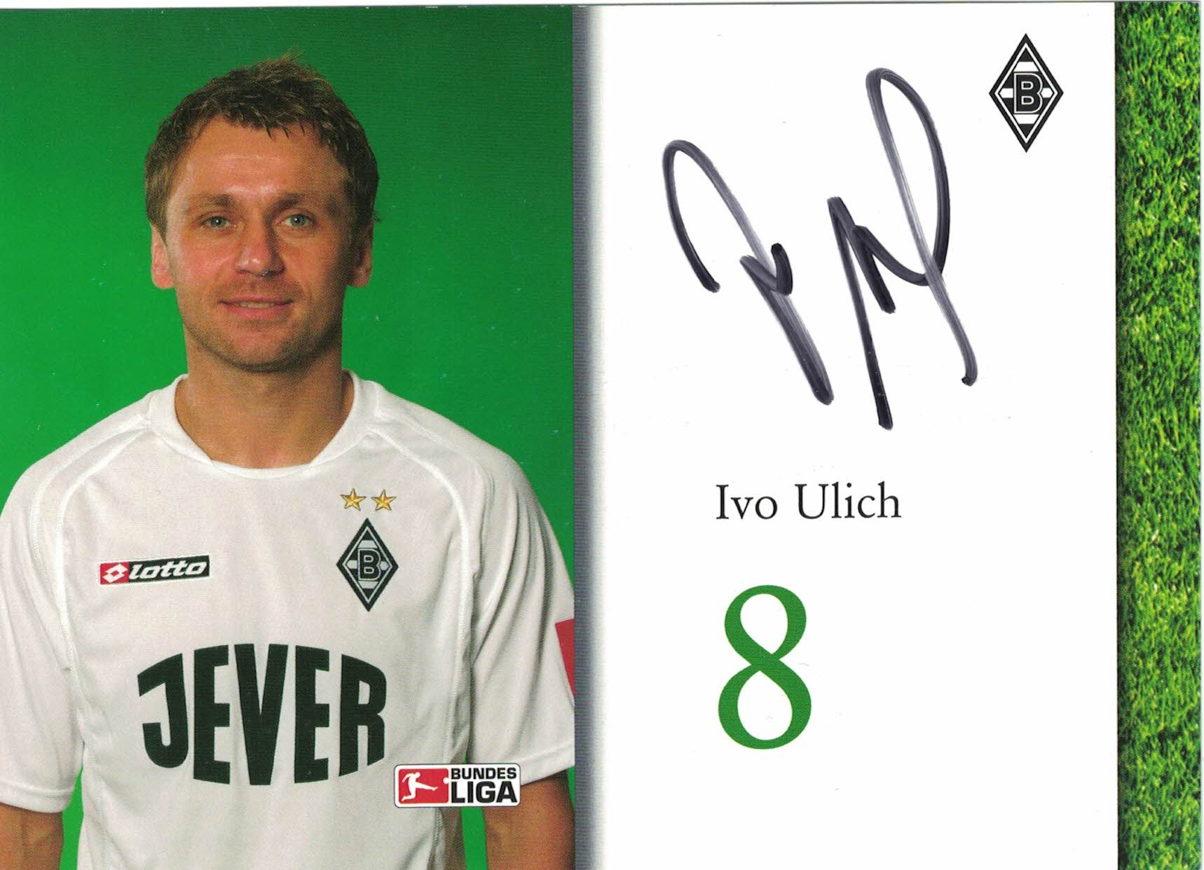 Ivo Ulich Borussia Monchengladbach 2004/05 JEVER Podpisova karta autogram