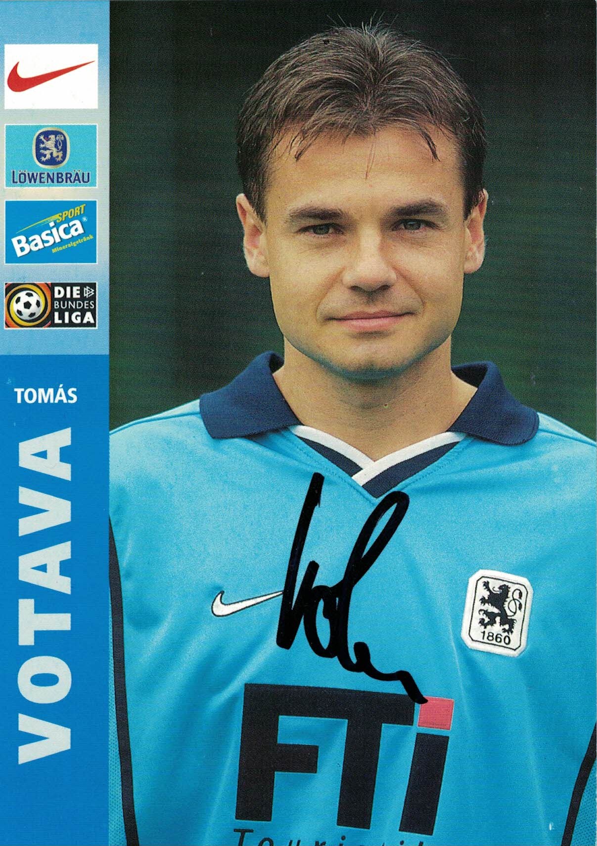 Tomas Votava TSV 1860 Munchen 1999/00 Podpisova karta autogram