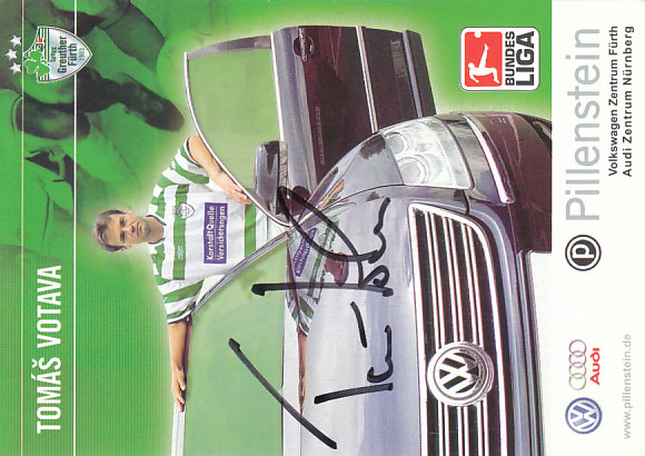 Tomas Votava Greuther Furth 2004/05 Podpisova karta autogram