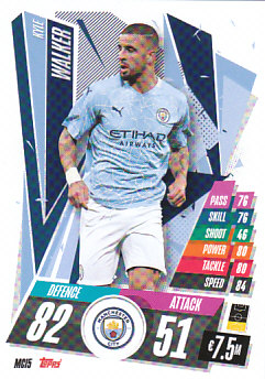 Kyle Walker Manchester City 2020/21 Topps Match Attax CL #MCI05