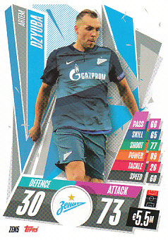 Artem Dzyuba Zenit Petersburg 2020/21 Topps Match Attax CL #ZEN05