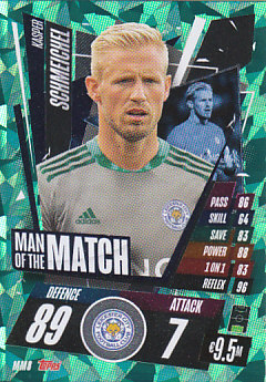 Kasper Schmeichel Leicester 2020/21 Topps Match Attax CL Man of the Match #MM08