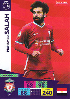 Mohamed Salah Liverpool 2020/21 Panini Adrenalyn XL #26