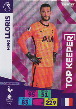 Hugo Lloris Tottenham Hotspur 2020/21 Panini Adrenalyn XL Top keeper #374