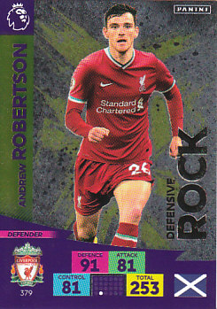 Andrew Robertson Liverpool 2020/21 Panini Adrenalyn XL Defensive Rock #379