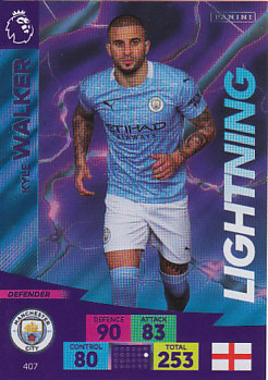 Kyle Walker Manchester City 2020/21 Panini Adrenalyn XL Lightning #407